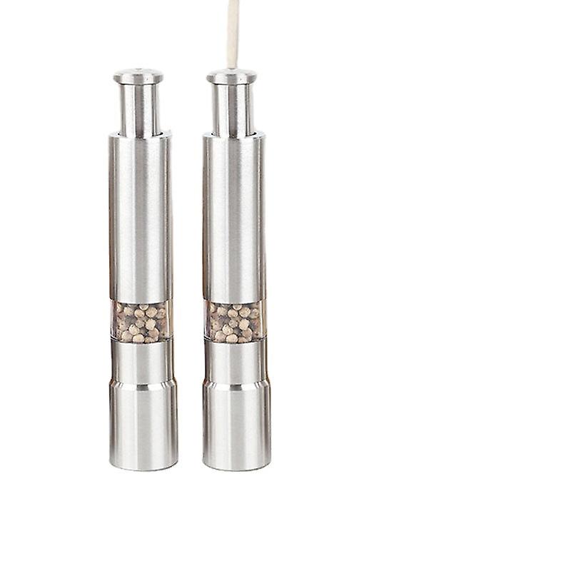 Moulin à poivre à main Push Style Ménage en acier inoxydable