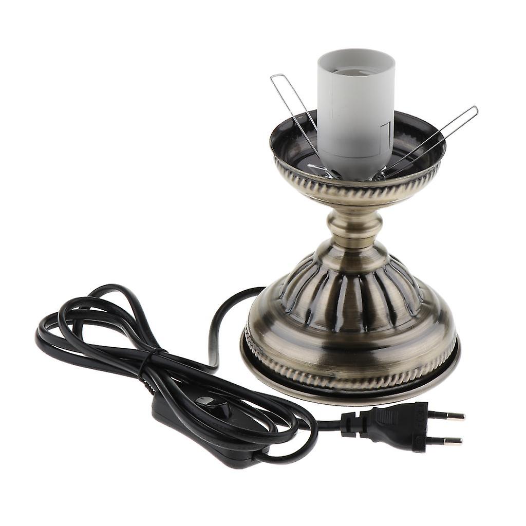 E27 Retro Lamp Holder Table Light Fixture Decoration for Bedside EU Plug