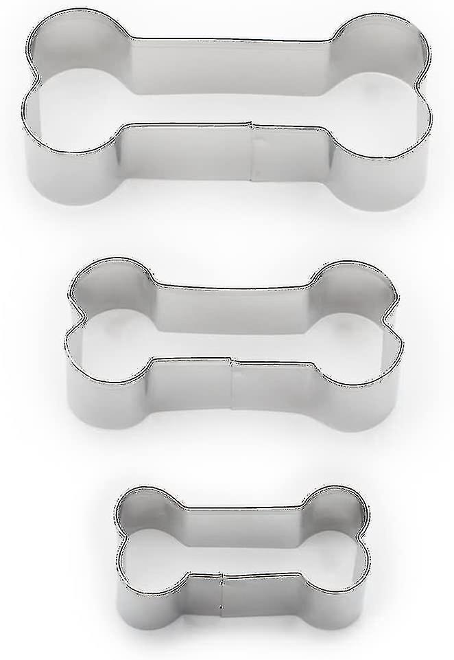 Dog Bone Cookie Cutter Set, Stainless Steel, 3-piece