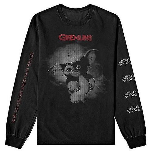 Gremlins Unisex Adult Graphic Print Cotton Long-Sleeved T-Shirt