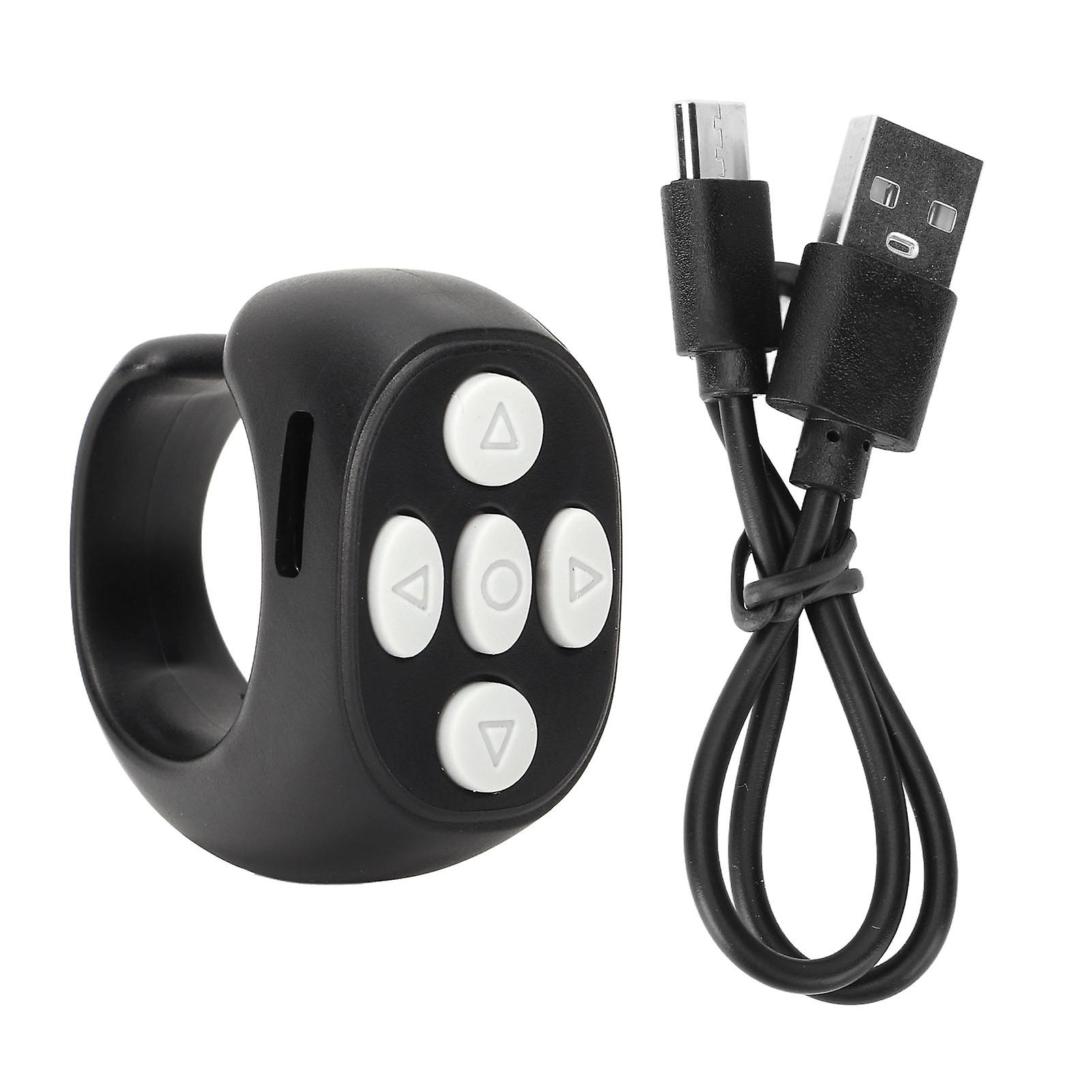 Bluetooth 5.3 Ring Remote Control Page Turner Cell Phone Camera Shutter Selfie Remote for Video Reading