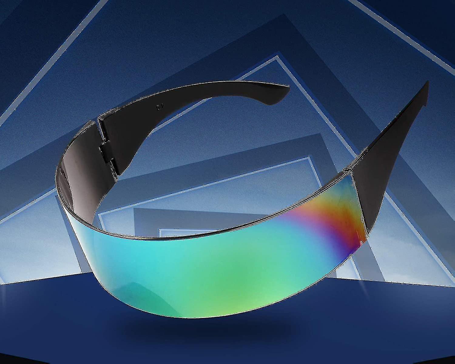 Lunettes De Soleil Futuristes Lunette Cyclope, Cyberpunk Futuriste, Pour Bar, Fête (Coloré