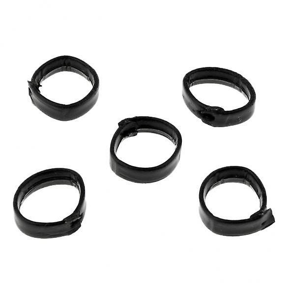 5x5 Pieces PU Leather Loop Watchband Retainer Replace Ring 24mm Black