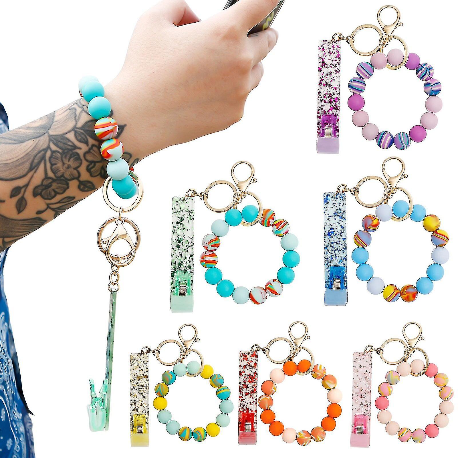 Long Spike Card Grabber Multifunctional Atm Card Picker Key Ring Coloured Key Ring Bracelet With Credit Card Grabber Touch