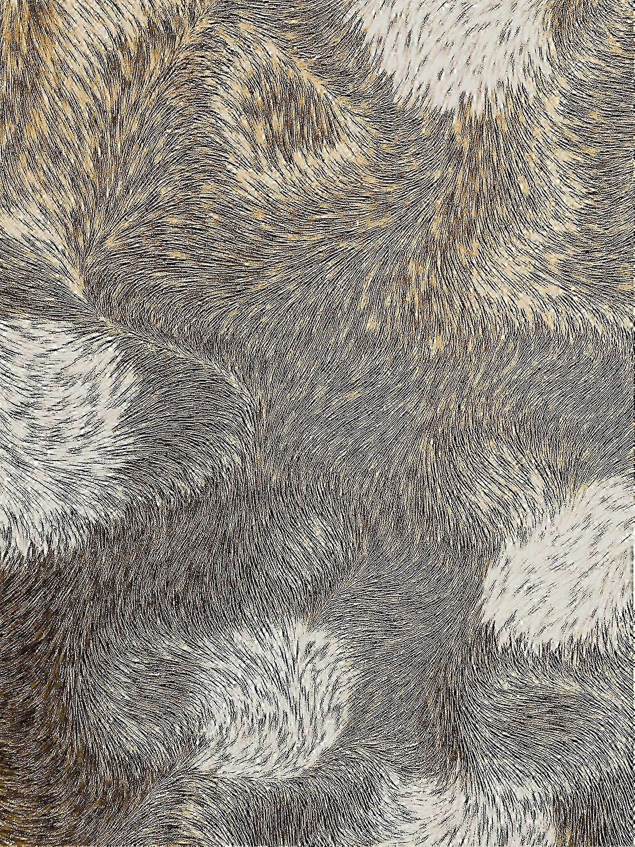 Exklusive Tapete Profhome 822305 Vinyltapete geprägt in Felloptik glänzend bronze creme-weiß khaki-grau 5,33 m2