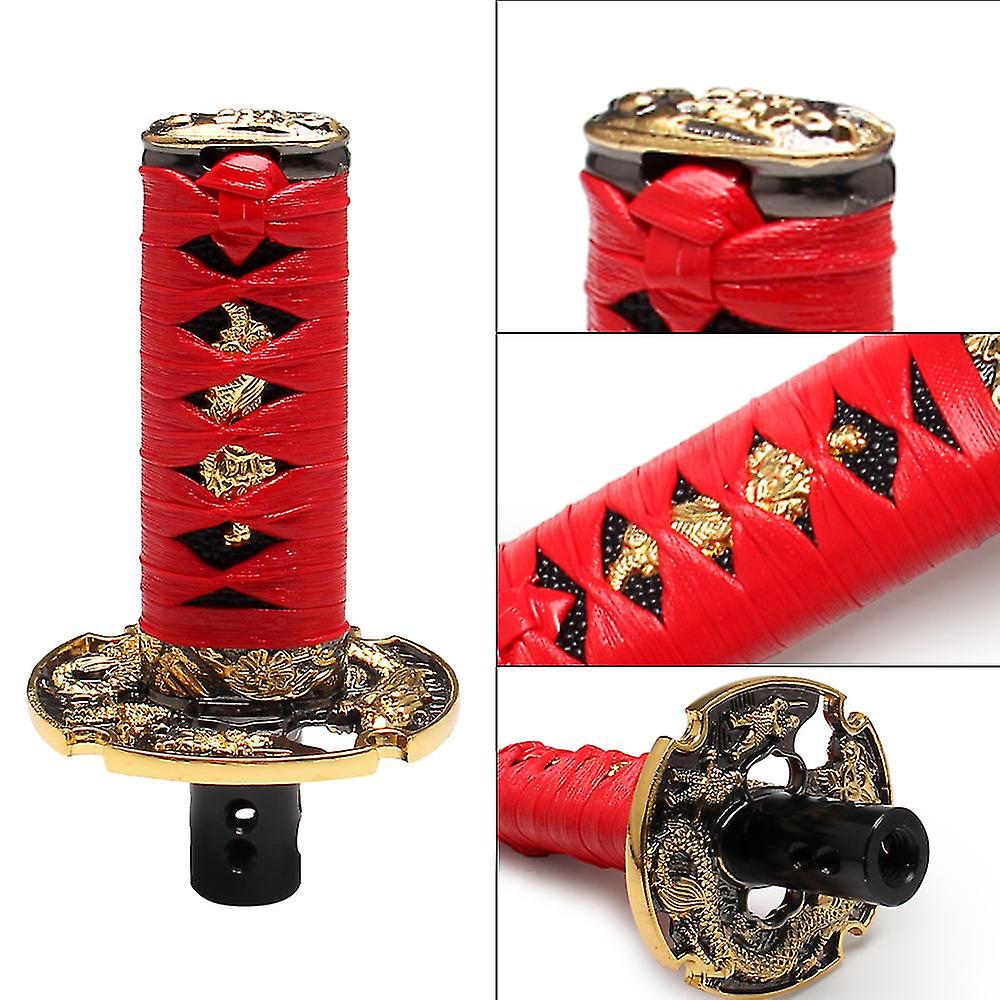 POSENG 26cm Samurai Sword Katana Automatic Gear Shift Knob, Universal Stainless Steel With 4 Adapters