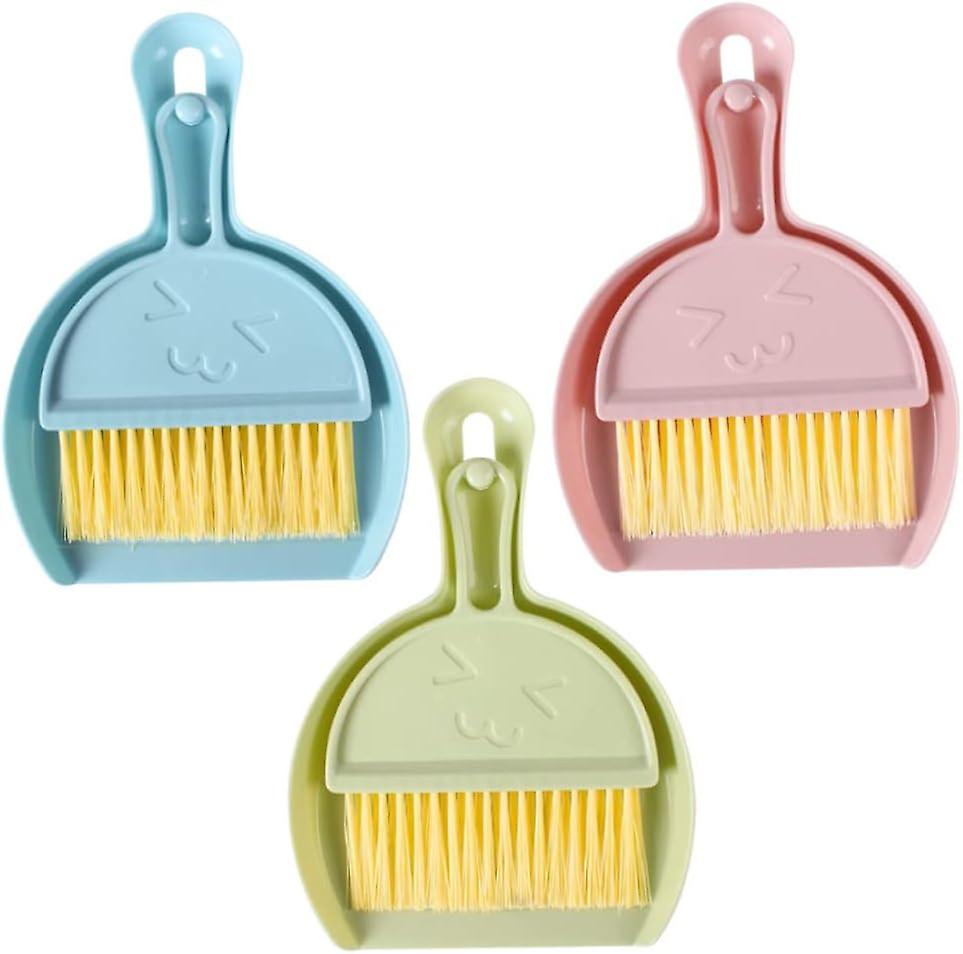 Mini Dustpan Brush Set Desktop Keyboard Cleaning Brush Small Office Car Sweeper 3sets. Ephe