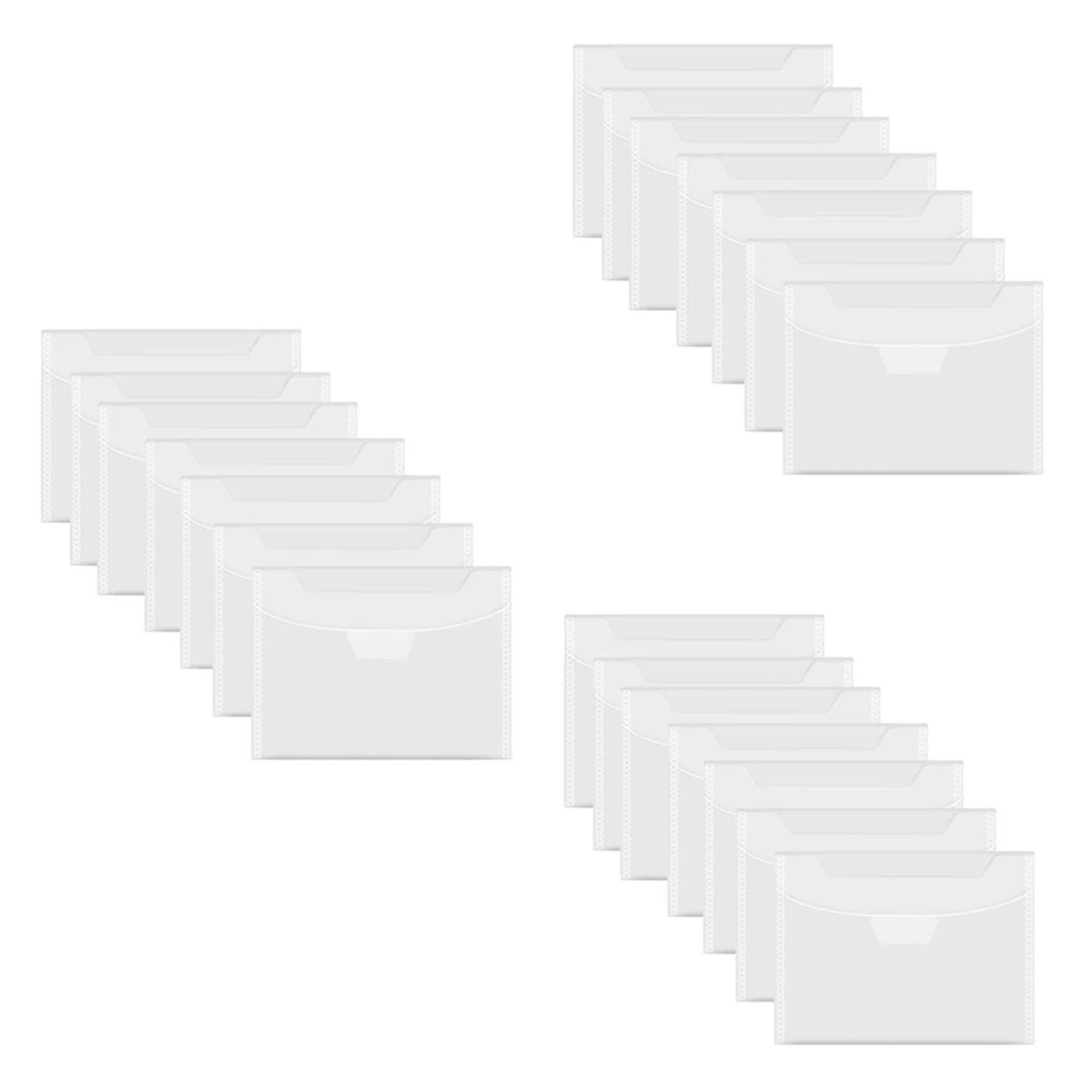 60 Pcs Clear Stamp And Die Storage Bag Resealable Storage Pocket Envelope Case For Diy Scrapbooking