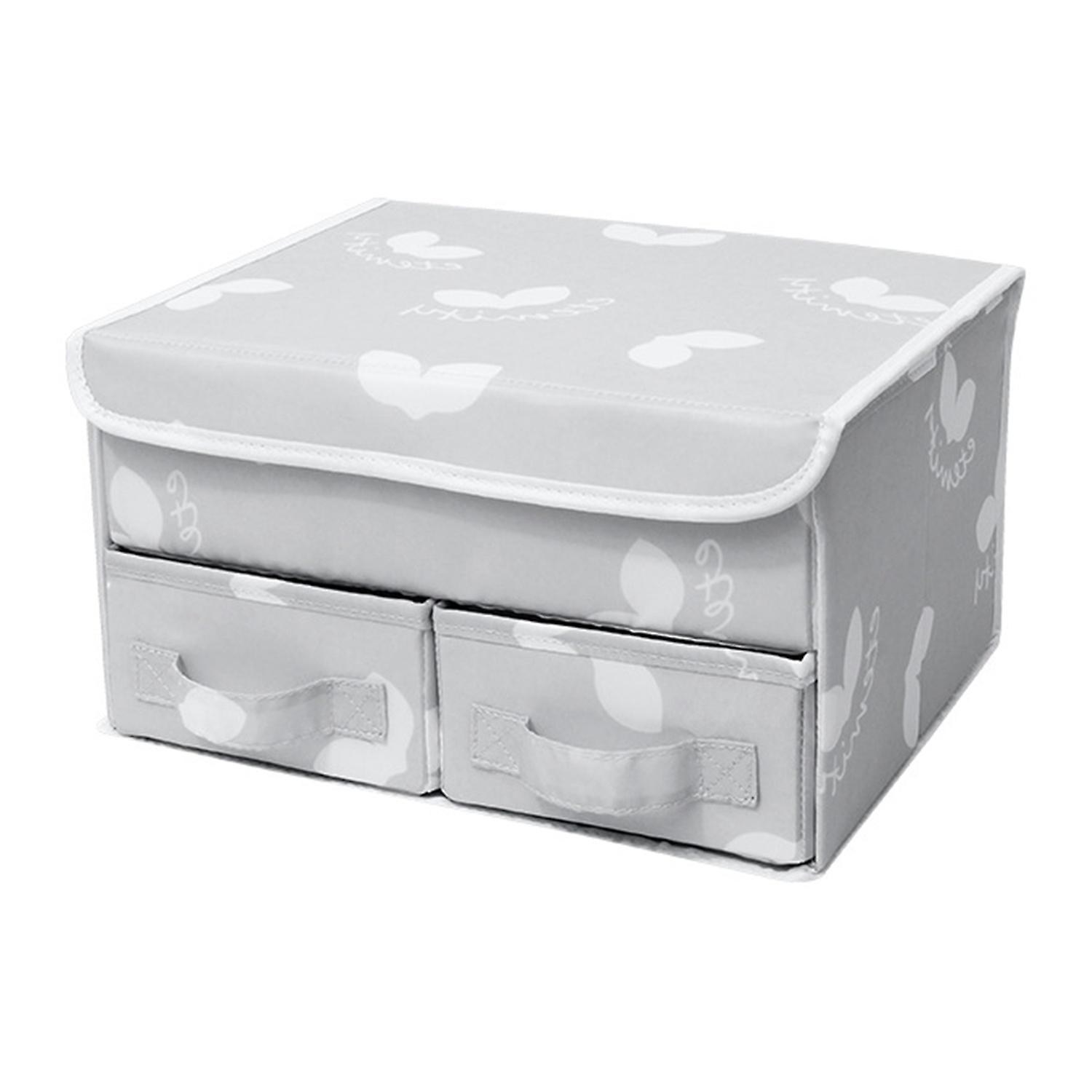 Storage Box Foldable Dust-proof Fabric Double Layer Strong Bond Drawer Storage Box for Bedroom