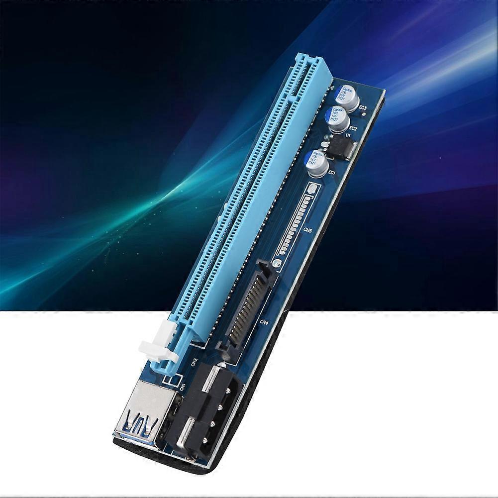 PCI-E Express 1x to 16x 4PIN Mining Extender Riser Card Adapter with USB 3.0 Cable