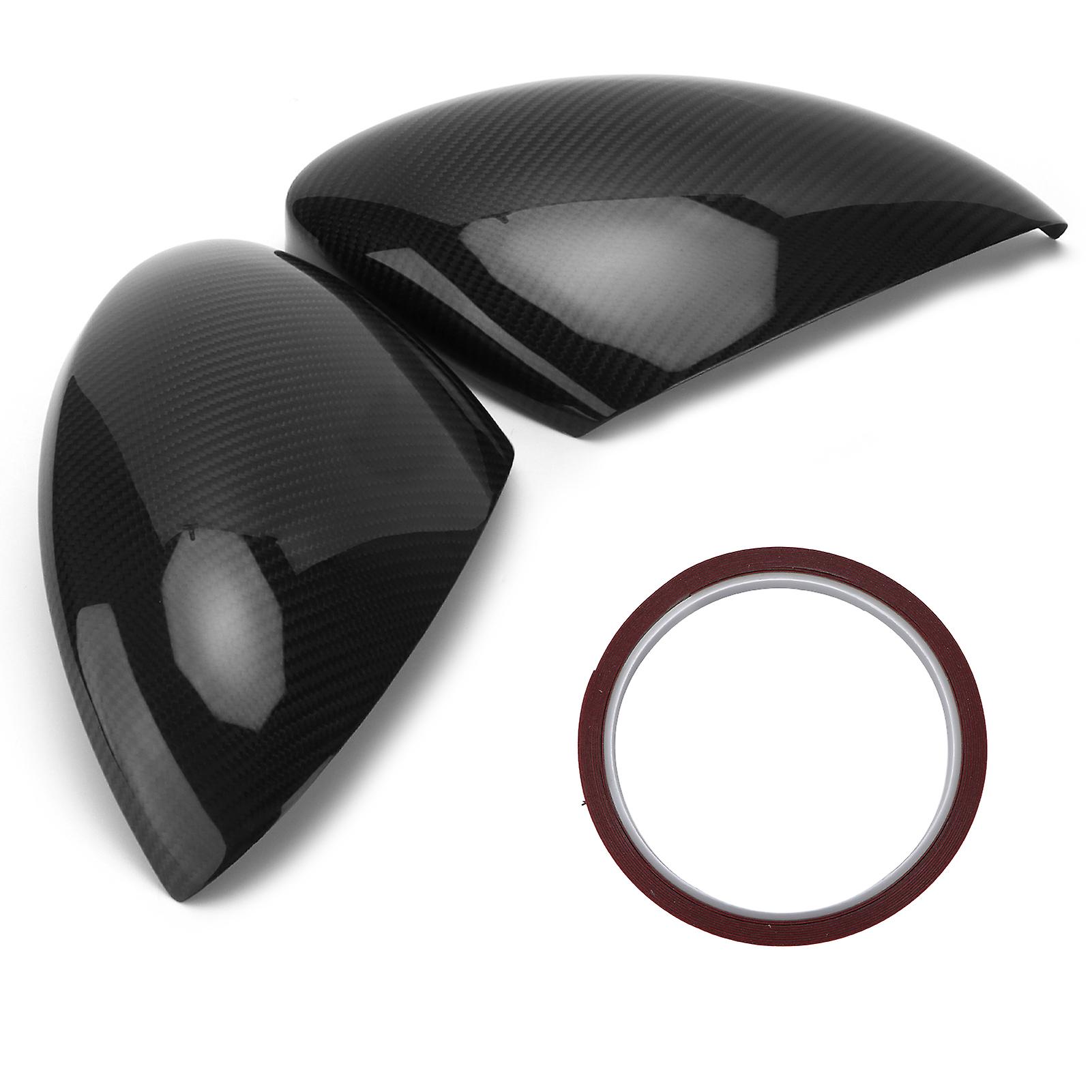 2pcs Carbon Fiber Rearview Mirror Covers For Boxster 718 Cayman 982 16-21