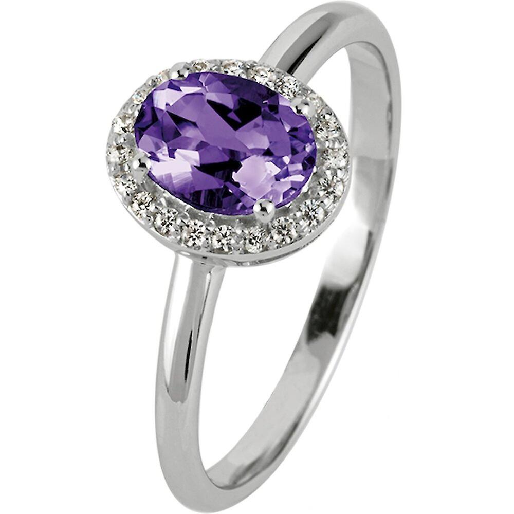 Jacques Lemans - Sterling silver ring with amethyst - SE-R116C58 - Ring width: 58