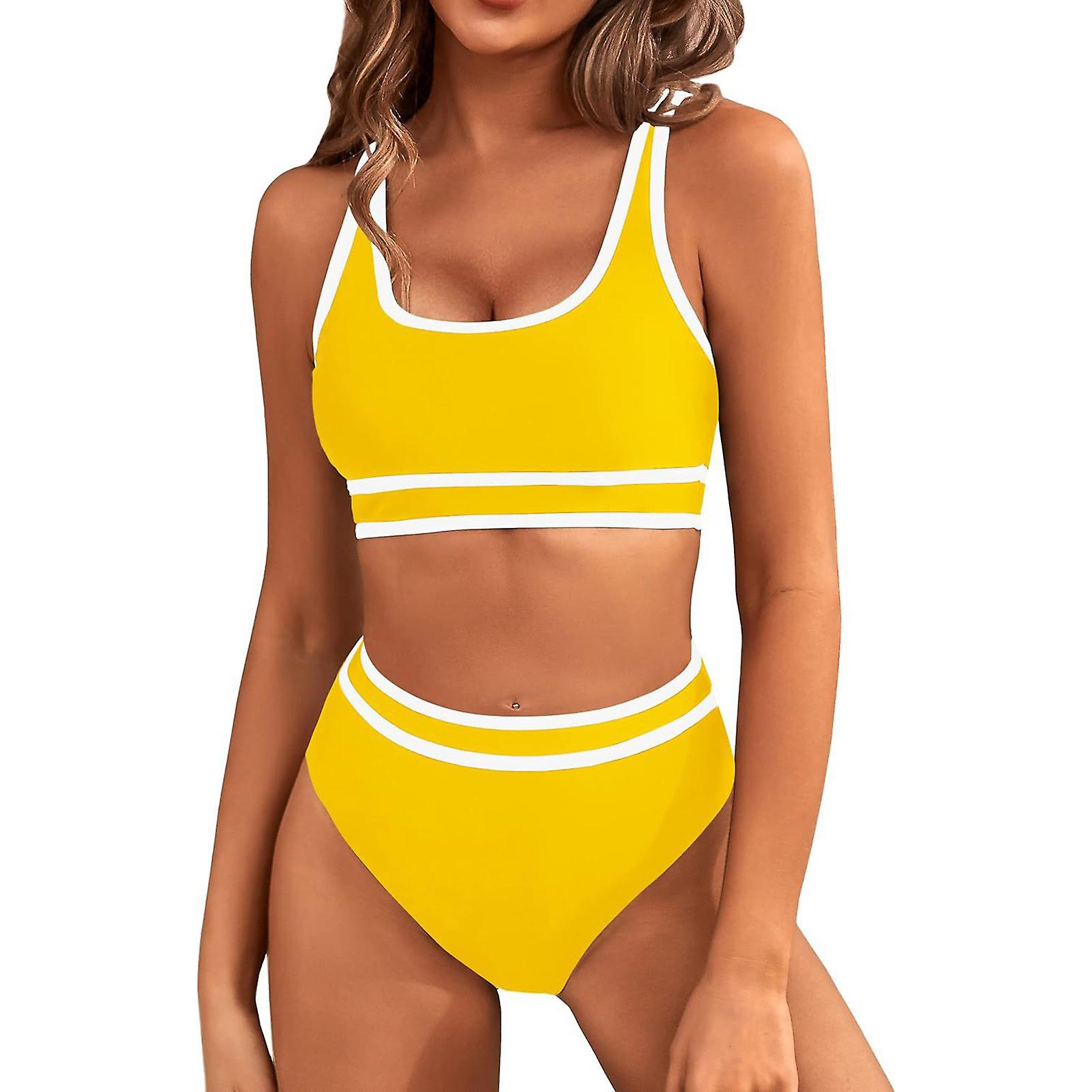 2-Piece Stylish Vest Swimsuit Set Quick Drying Swimming Clothes for Pool Tub Spa