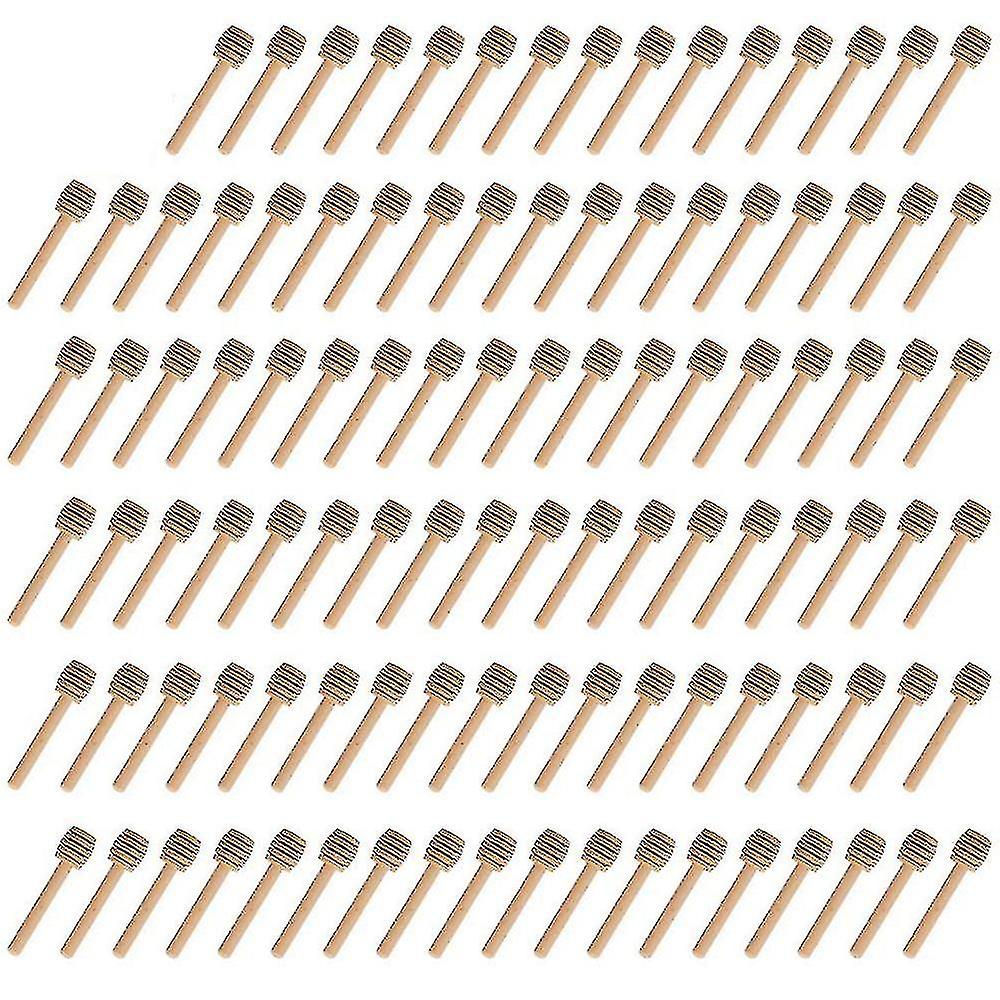 100er Pack Mini 3 Zoll Holz Honig Dipper Sticks, einzeln verpackt