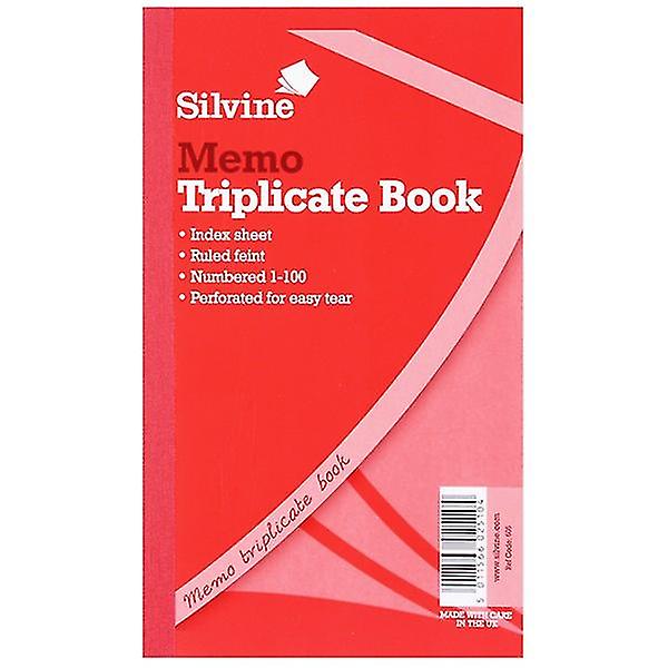Silvine Triplicate Large Feint 200 Sheets Memo Book (Pack Of 6)