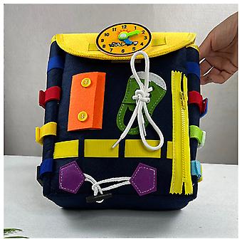 Toddler Backpack with Learning Activity Toys Develop Fine Motor Skills Educational Children Travel Toy for Kids Birthday Children's Day Gifts