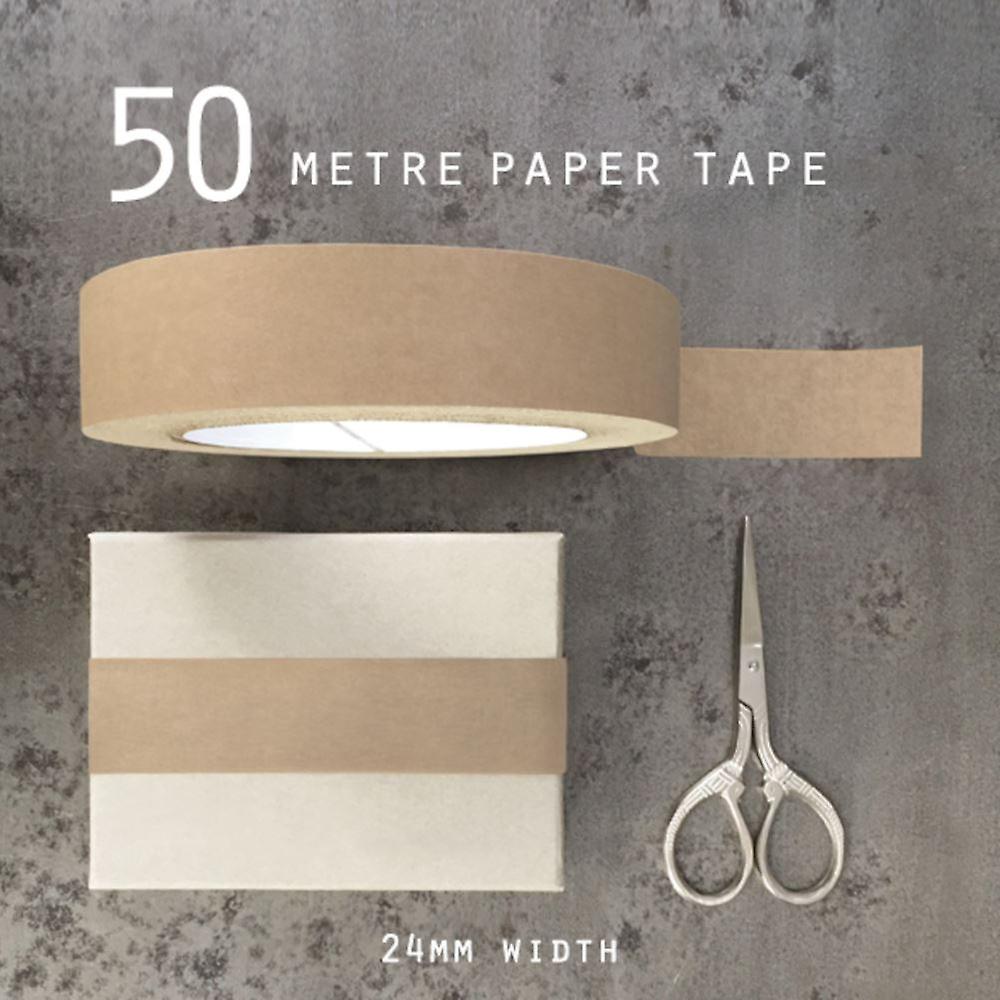 Narrow Plain Brown Packaging Tape | Eco-Friendly Recycle Paper Gift Wrap Roll