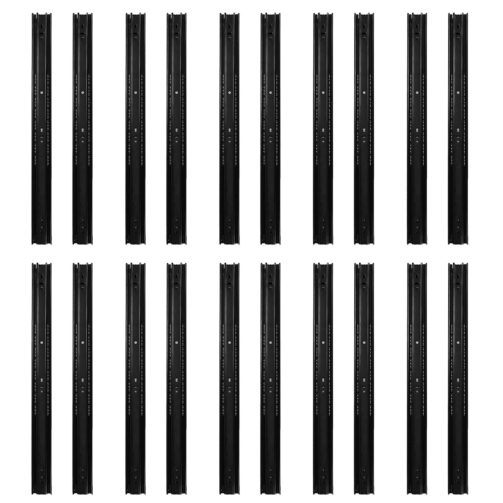3-Section Heavy-Duty Drawer Slides for Home Office, 20-Inch