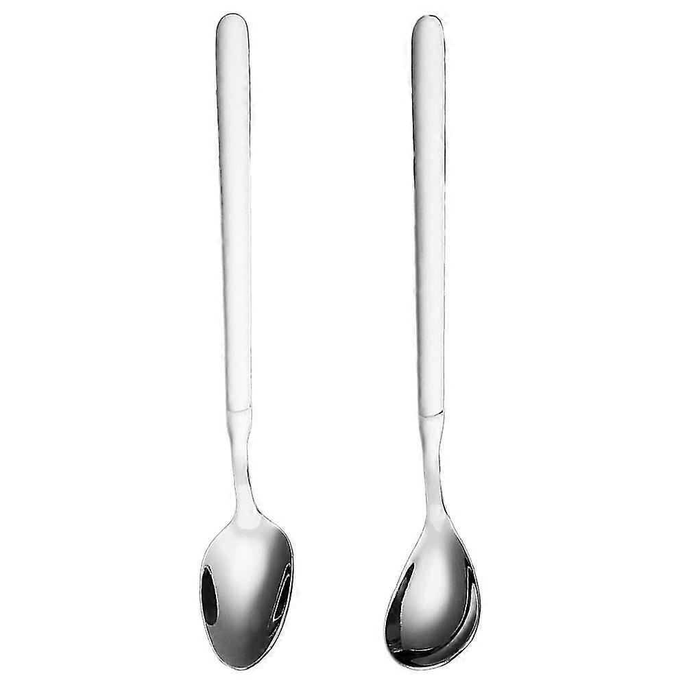 2Pcs Coffee Spoons Stainless Steel Spoons Mixing Spoons Practical Coffee Spoons Stirring Spoons Z