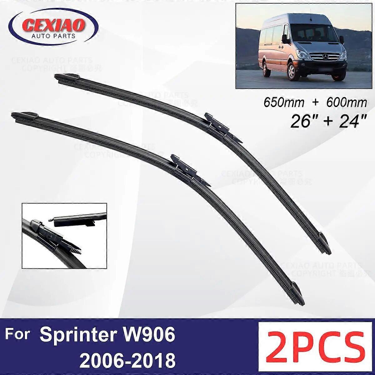 Car Wiper For Mercedes Benz Sprinter W906 2006~2018 Front Wiper Blades Soft Rubber Windscreen Wipers Auto Windshield 650mm 600mm FN9U6614