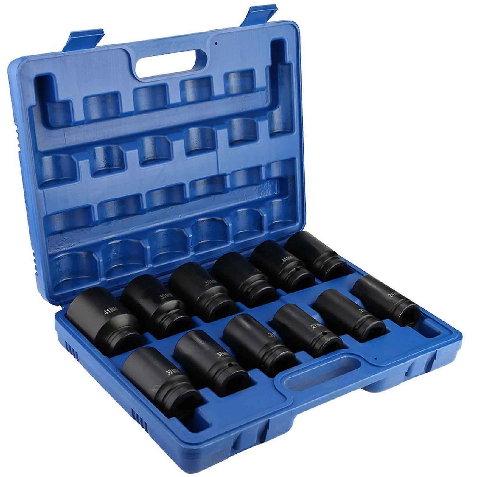 12pcs 3/4 Inch Durable Drive Deep Impact Socket Set 2441mm E2U625