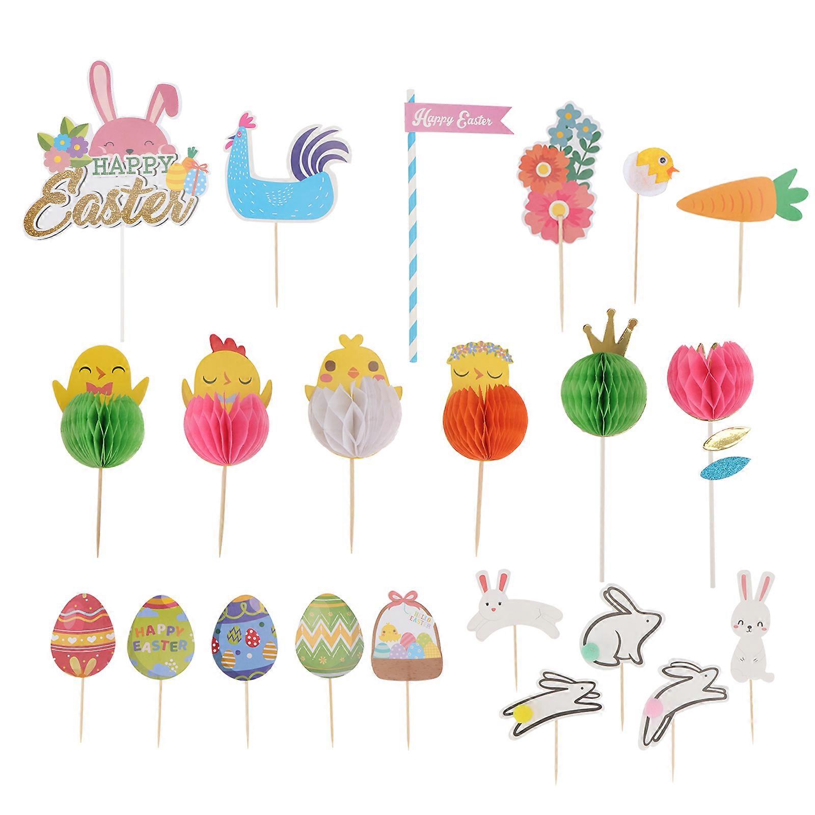 1 Set Easter Cake Topper Unique Party Cake Topper Holiday Decoration(Random Style)