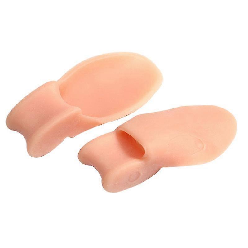 Jianghuo 2 Pair Silicone Toe Separator Correction Hallux Valgus Splint Bunion Protection,Skin Color