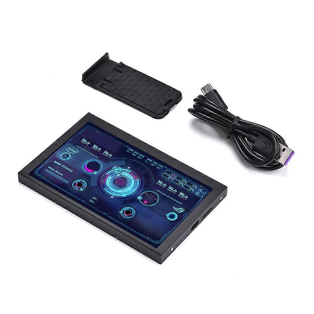 אינץ Type-C Ips מסך משני, 800x480 רזולוציה, עבור מחשב, מעבד, RAM, דיסק קשיח, תצוגת USB, עבור צג Aida64