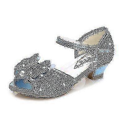 プリンセスキッズレザーシューズ女の子フラワーカジュアルキラキラ子供ハイヒールシューズ