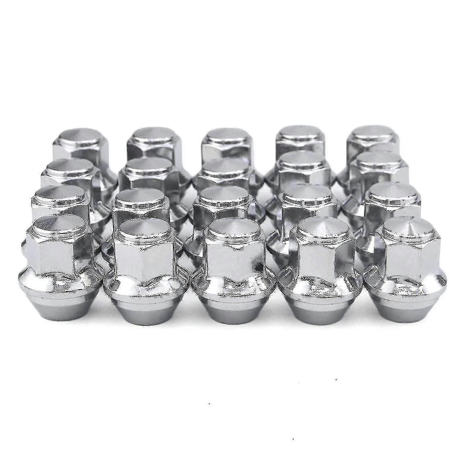 Alloy Wheel Nuts. M12 X 1.5, Taper, 19mm Hex Replacement For Ford Alloy Wheels (silver)