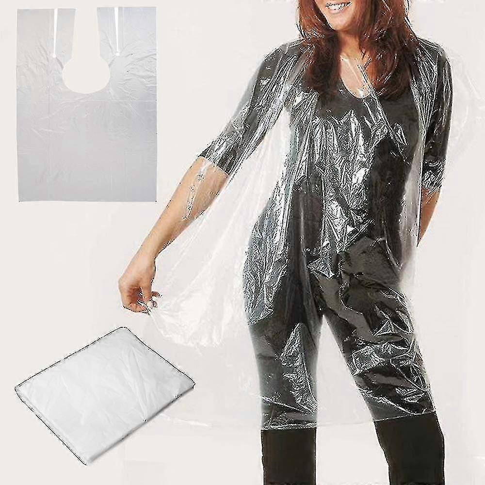 100 قطعة العباءات المتاح تصفيف الشعر - 90x120 سنتيمتر البلاستيك حلاق كيب مصففي الشعر حلاقة ساحة للبالغين الأطفال الأطفال ح