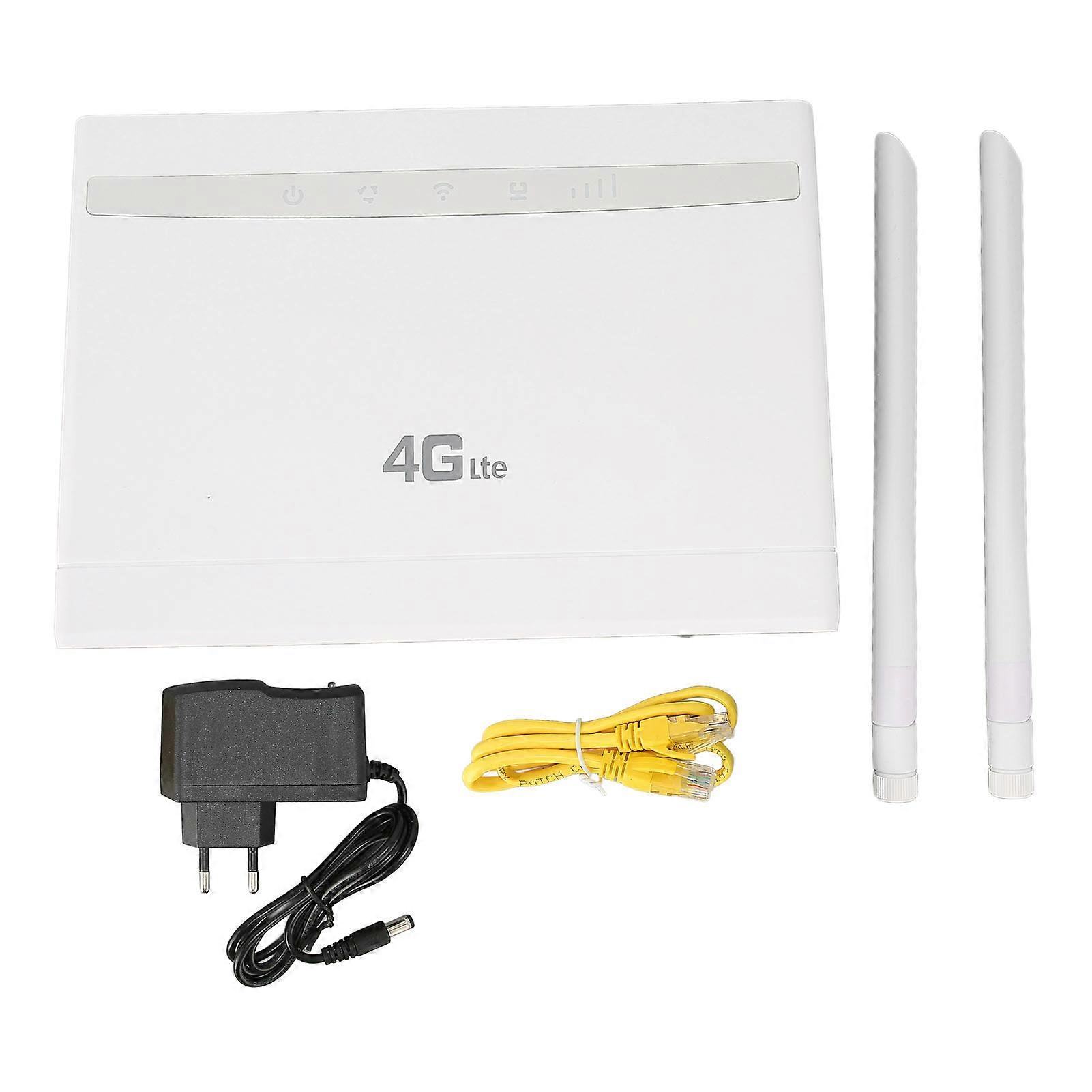 4G CPE-Router 4 Antennen 3 Internetschnittstellen 300Mbps Wireless-Router mit WAN-LAN für Computer Monitore 100-240VEU Stecker