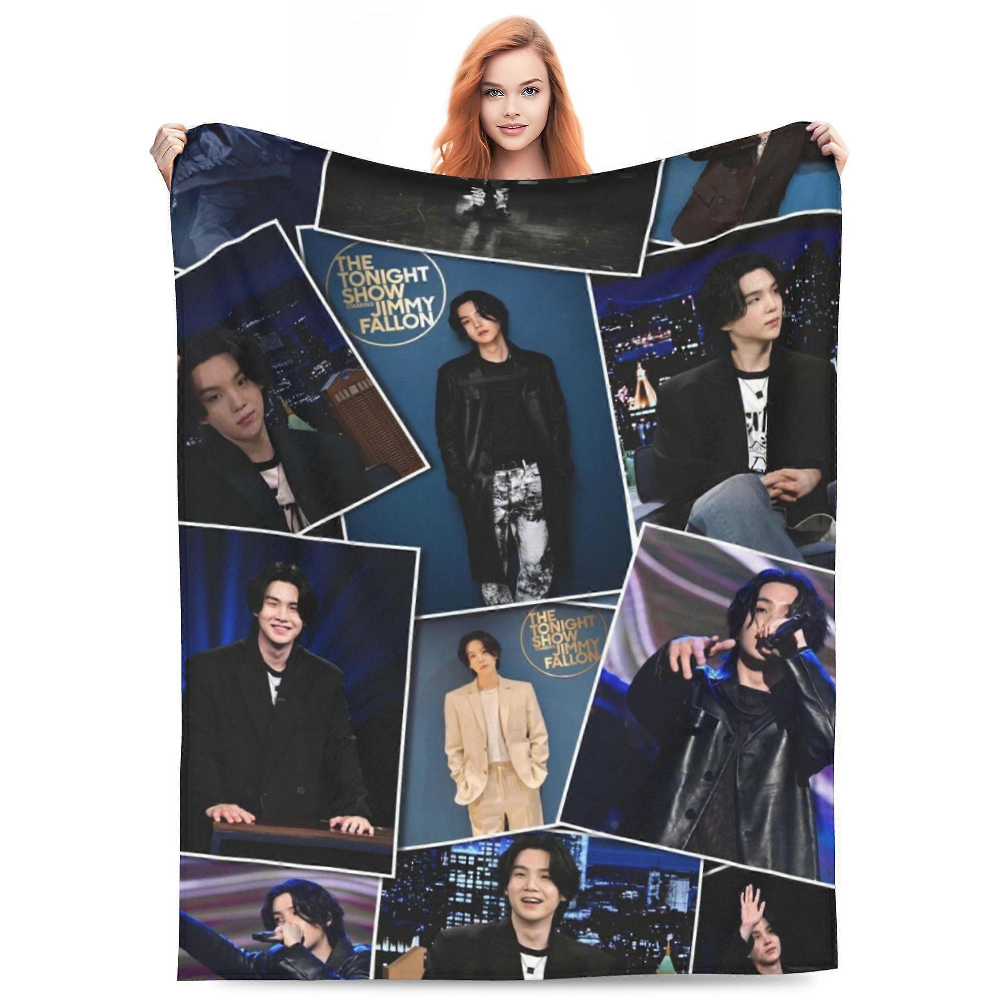 BTS SUGA (71) Soft Throw Blanket Flannel Blankets Home Furnishing Blanket Sofa Blanket-ML829