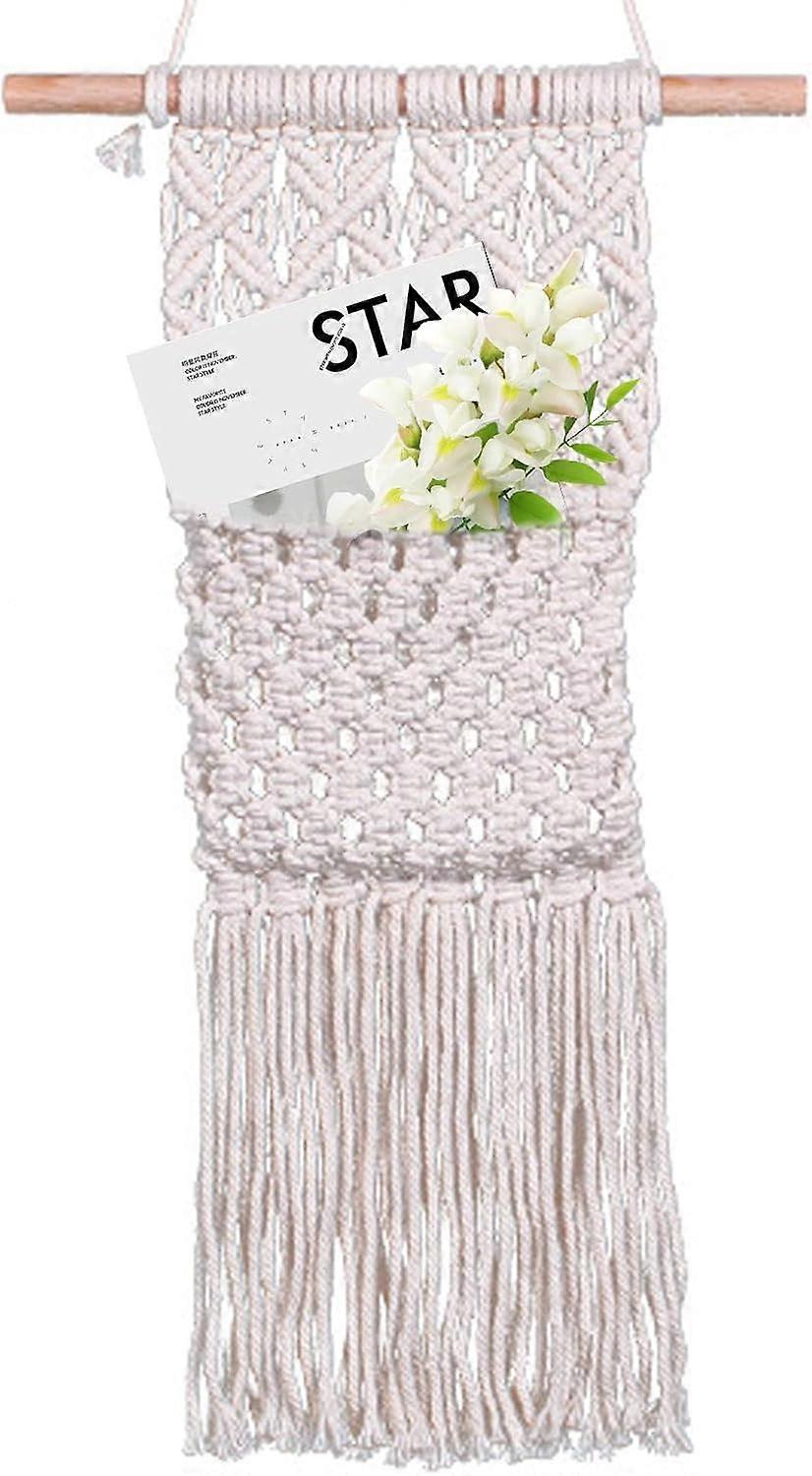 Wall Mounted Bohemian Style Wall Decor Magazine Rack Mail Rack