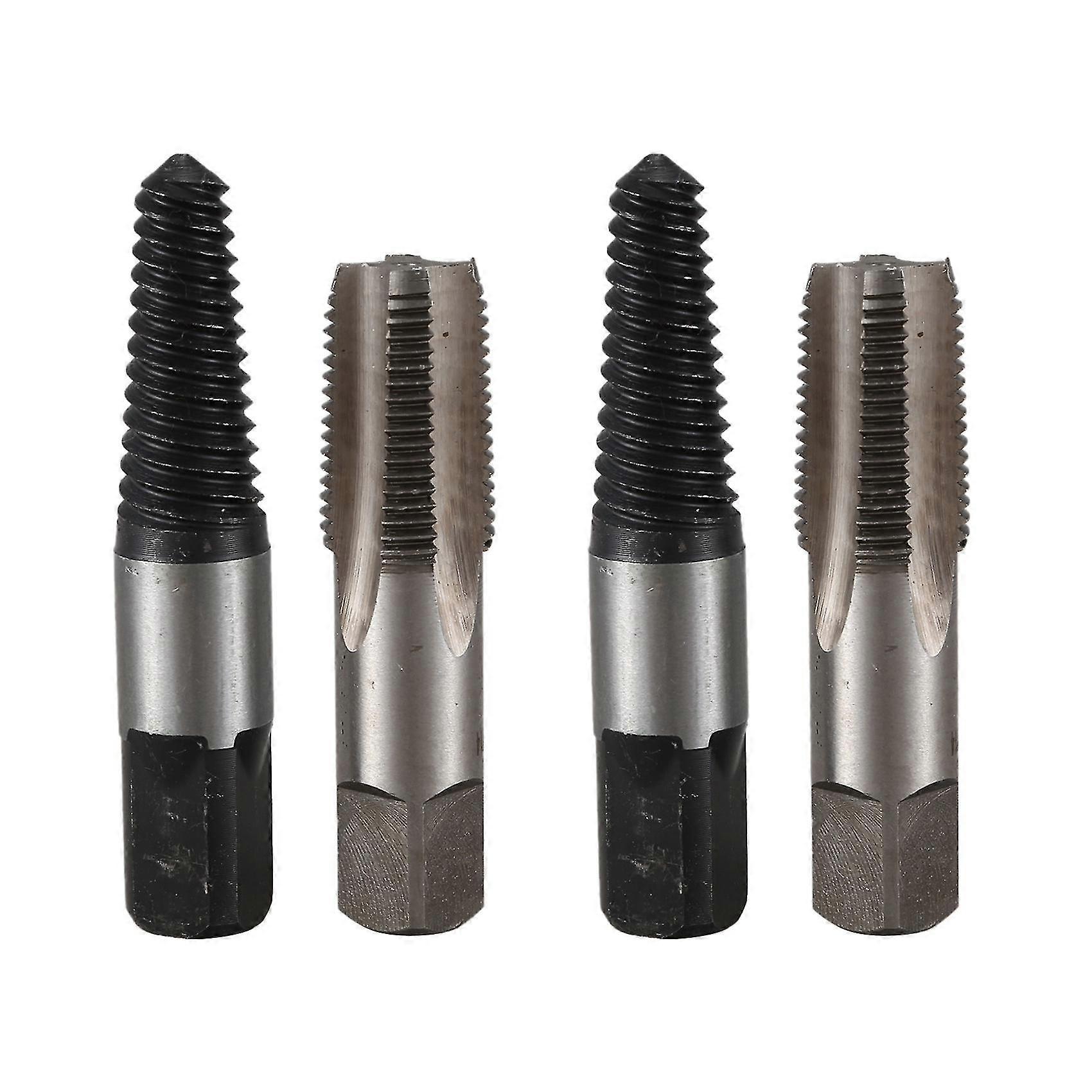 4pcs 1/2 Inch Screw Extractor Water Pipe Broken Pipe Extractor Water Pipe Thread Repair Tap Set