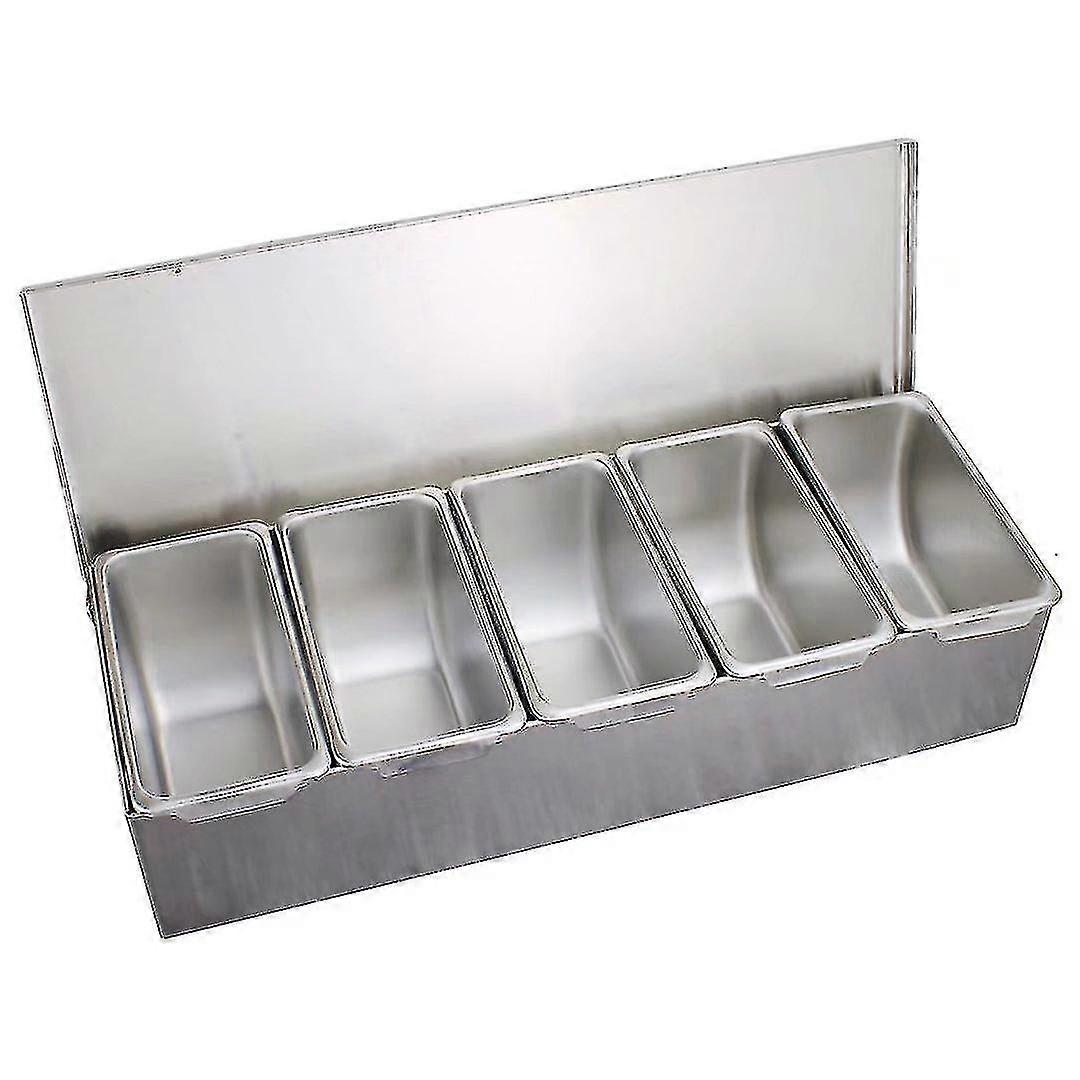 Stainless Steel 5 Container Bar Ingredient Container-Good