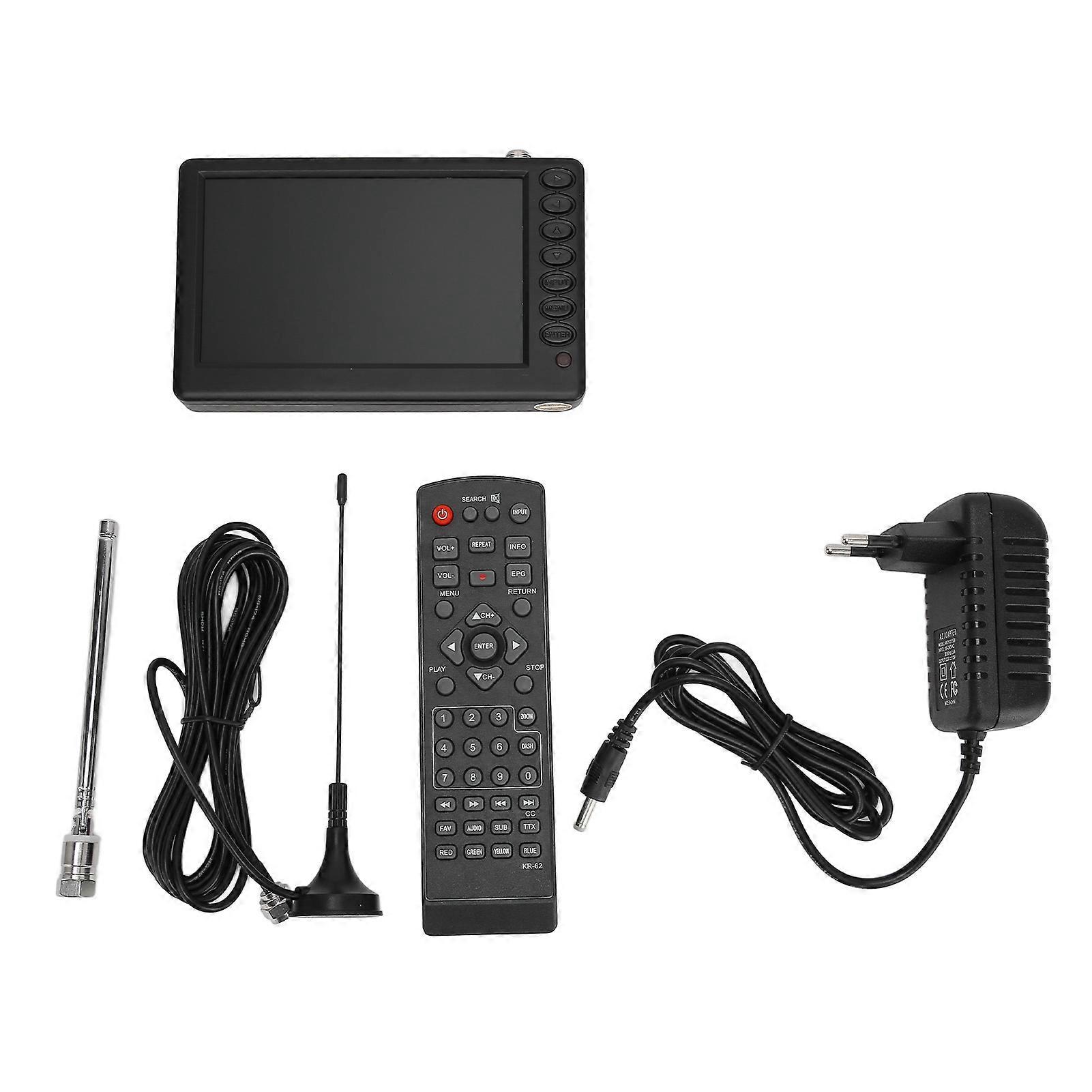 5 Inch Portable TV ISDB T Compliant Rechargeable 1080P Mini Digital Television EU Plug 110220V NO.6367