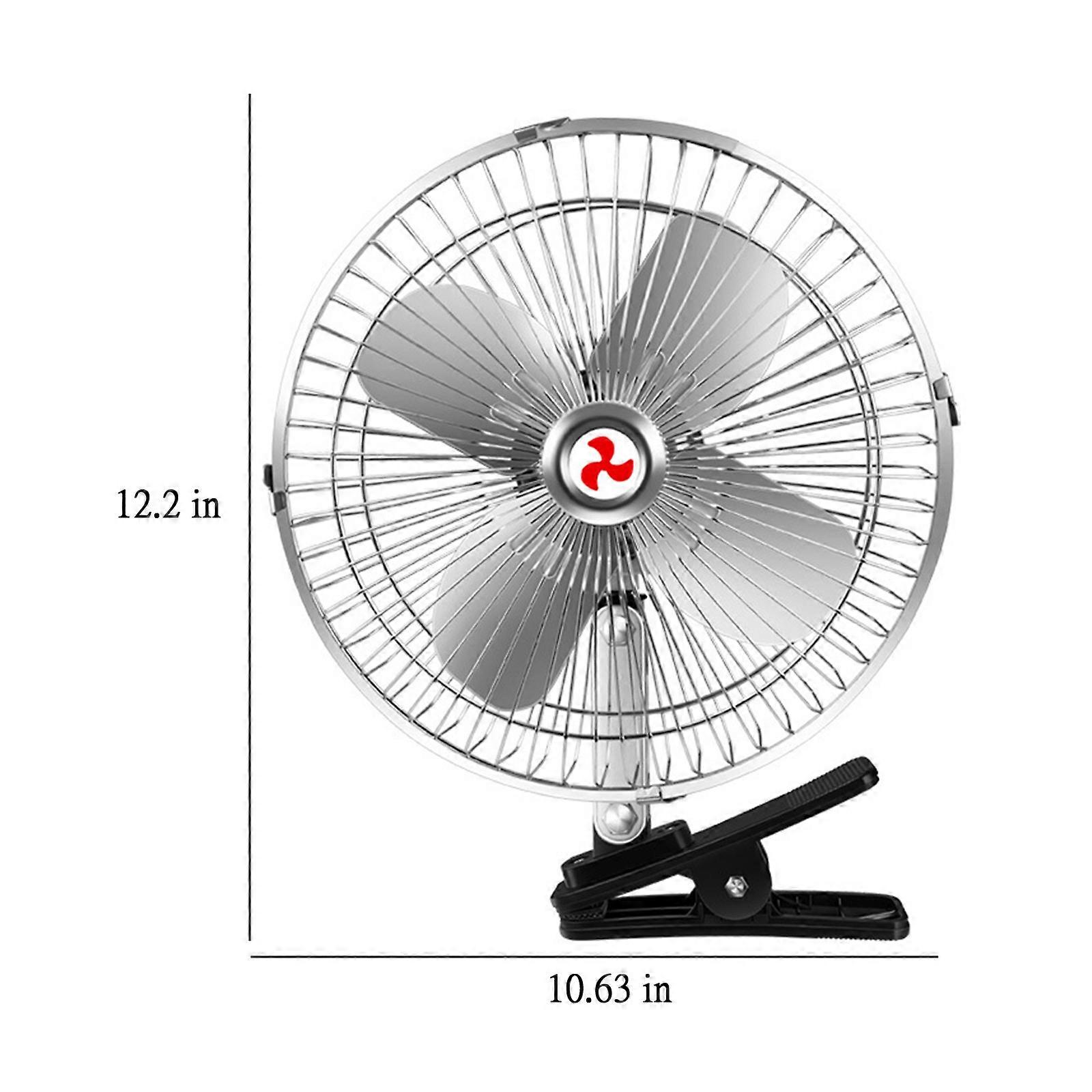 Baceyong Ventilateur de voiture portable 12 V 150 W pour voiture - Dégivreur de pare-brise - Rotation à 360 ° - Avec ventouse