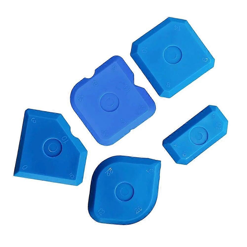 5pcs Window Door Silicone Sealant Spreader Spatula Scraper Cement Caulk Removal Tool Finishing Sealant Grout Kit Caulking