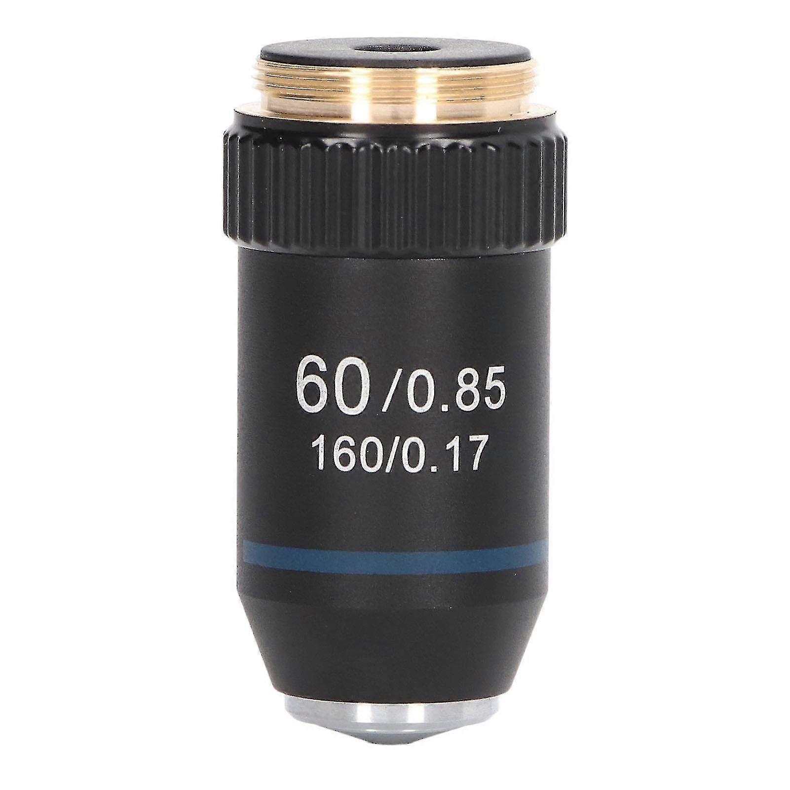 60X Achromatic Objective Brass Lens for Biology Laboratory Microscope 20.2mm Interface