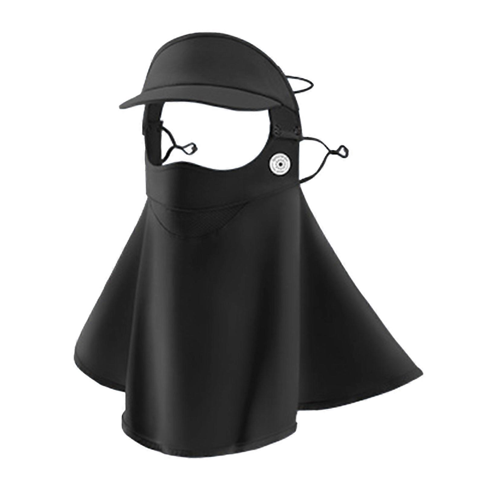 Sunscreen Full Face Mask with Removable Cap Brim Multipurpose Unisex Outdoor Anti UV Cycling Running Headwear