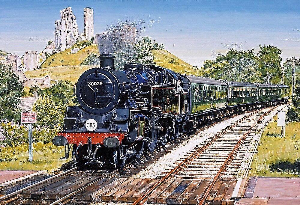 كامل الماس 5D دي الماس اللوحة "القطار الأسود والمسار" التطريز الصليب غرزة حجر الراين فسيفساء اللوحة هدية