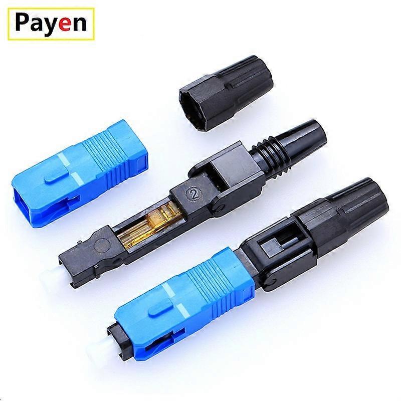 50PCS SC UPC Optic Fiber Cold Fast Connector Embedded Quick Connector FTTH Single Mode