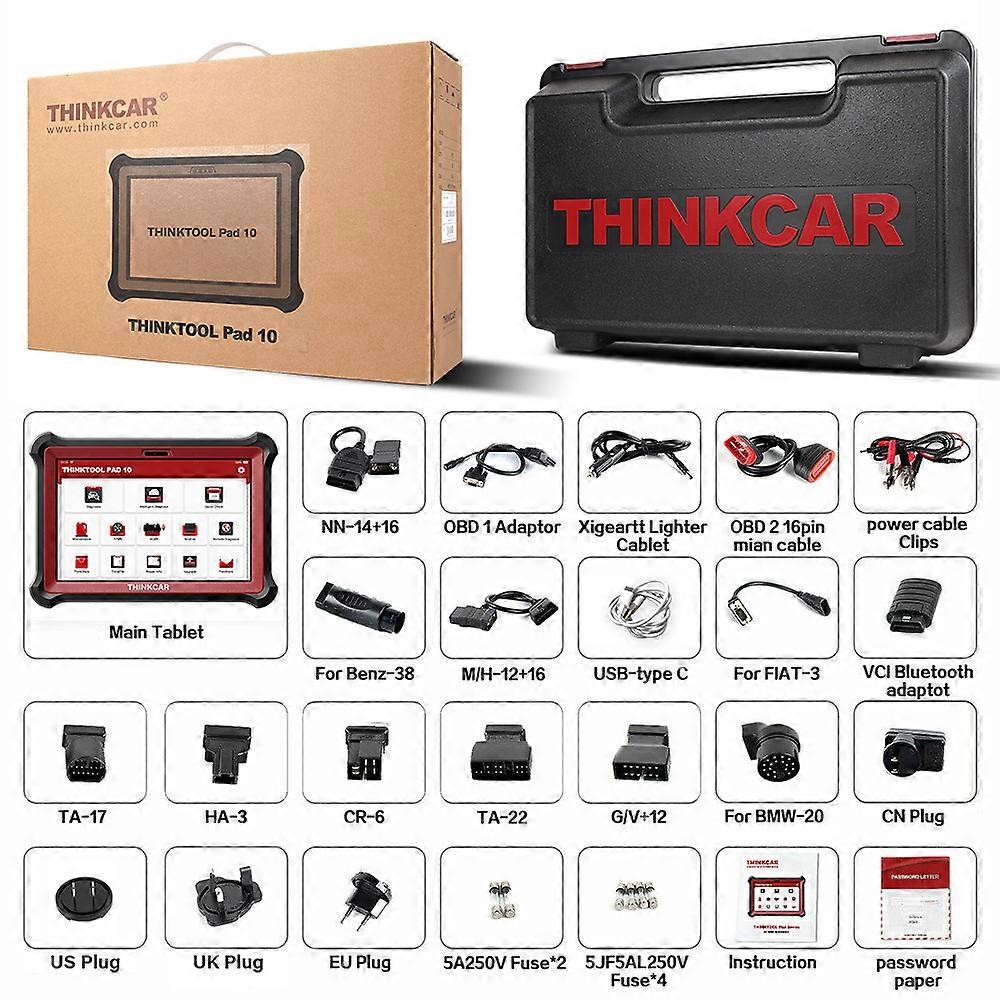 2023 THINKCAR THINKTOOL PAD 10 OBD2 Automotive Scanner Key Programming Tool 34+Reset Service  OBD 2 Car Diagnostic Tools