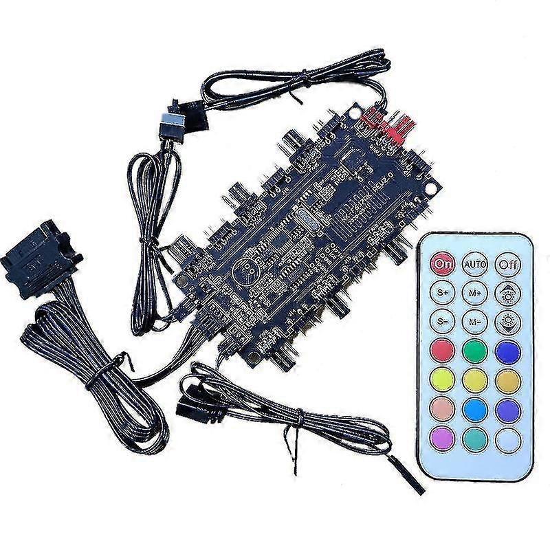 Rgb Argb Cable Splitter Hub Case Temperature Extens Cable Adapter Led St