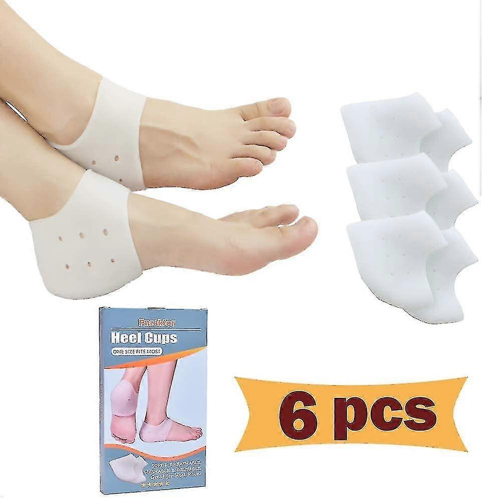 Sunrain Heel Cups, Plantar Fasciitis Inserts, Heel Pads Cushion (3 Pairs) Great Compatible With He