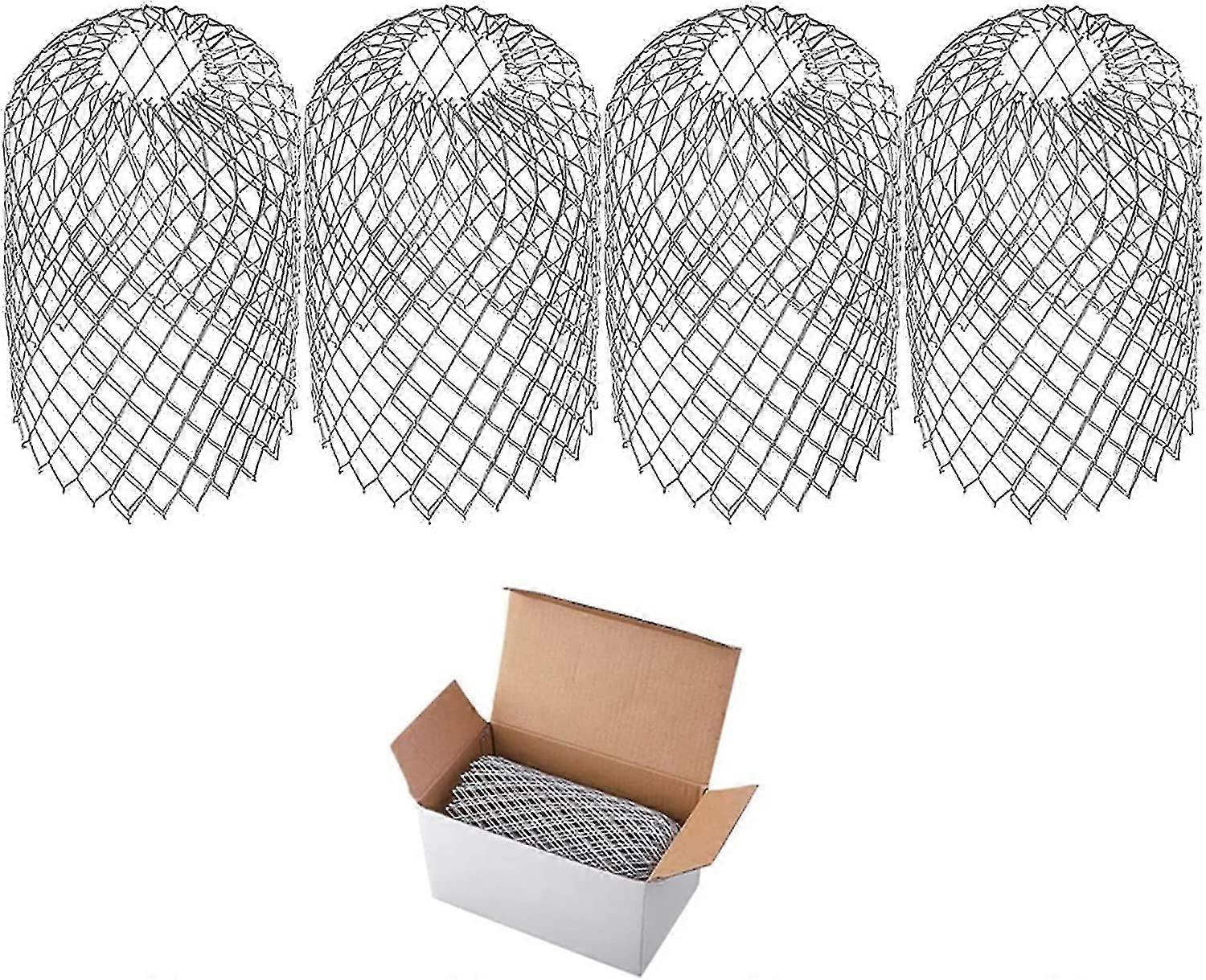 4 Pieces Gutter Accessory, Metal Gutter Guards Filter Screen, Expandable Gutter Downspout Accessories