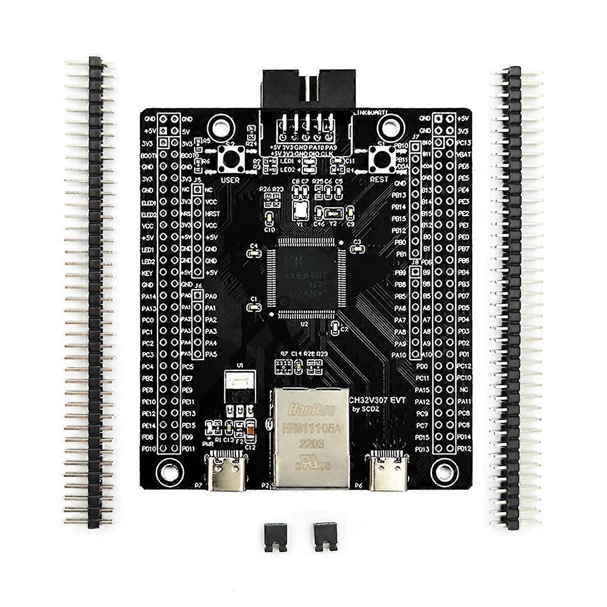Carte d'évaluation CH32V307 RISC-V MCU embarqué Wch-Link CH32V307VCT6 CH32V307V-EVT-R1 WCH