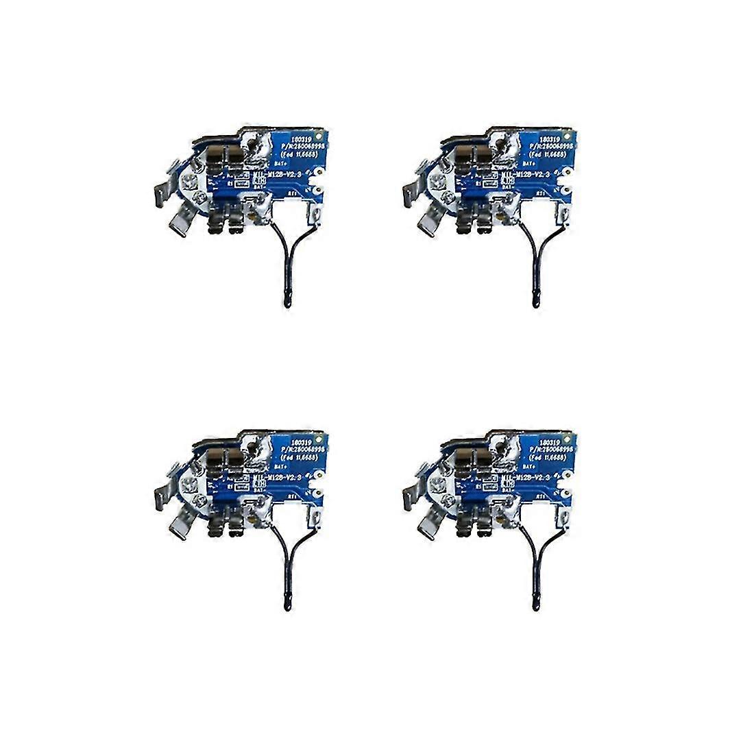 4 Pcs M12 Battery Charging Protection Pcb Circuit Board For Milwaukeee 12v 48-11-2411 M12 Li-ion Ba