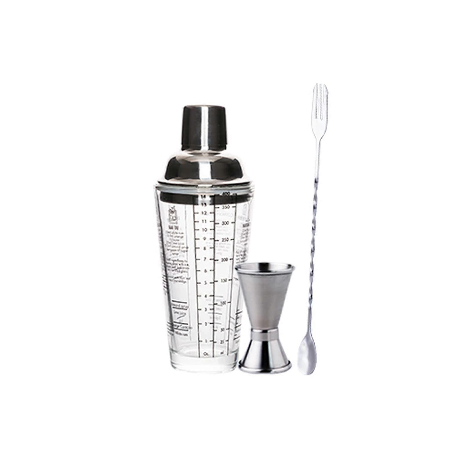 Elegant Set Cocktail 3-Piece Cocktail Shaker Set, Bartender Kit with Glass Cocktail Shaker, Barware Tools Set Cocktail bar set